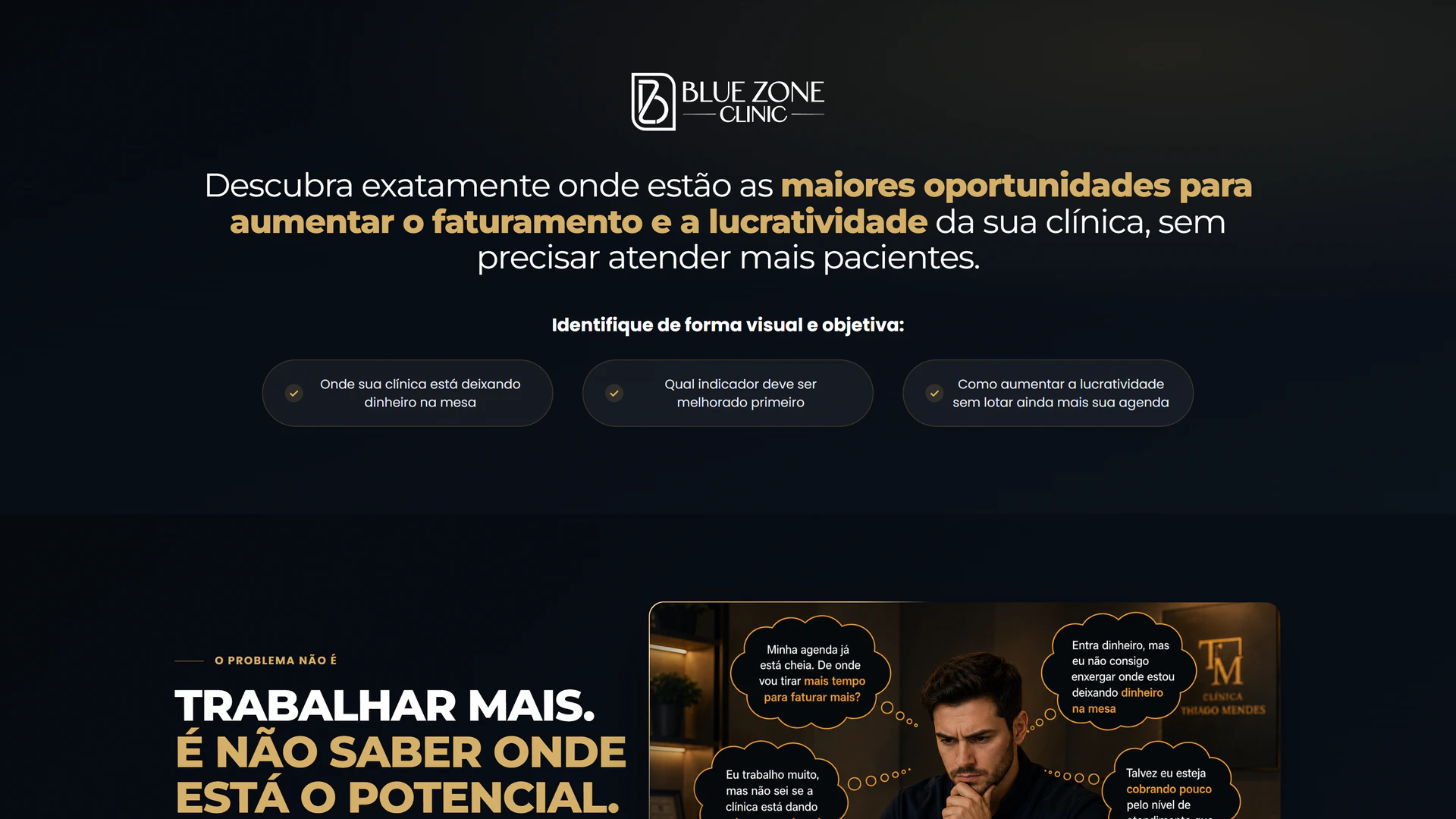 Captura de tela do site Diagnóstico de Oportunidades